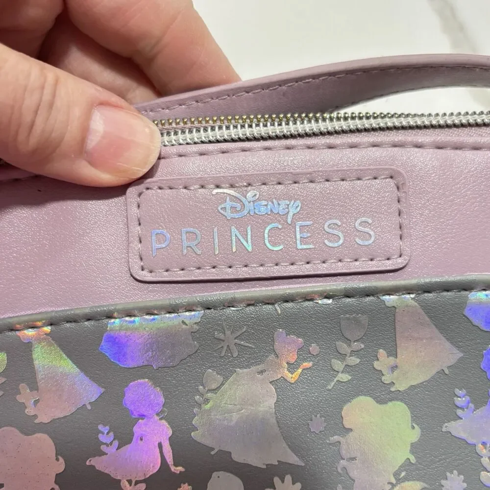 Disney Princess Purple Lilac Iridescent Holographic Foil Crossbody Bag GUC